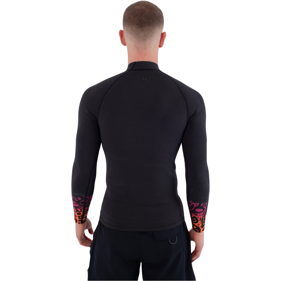 2026 Hurley Mens Air 1/1mm Bubble Degrade Wetsuit Jacket MSJTL13101 - Black Bubble